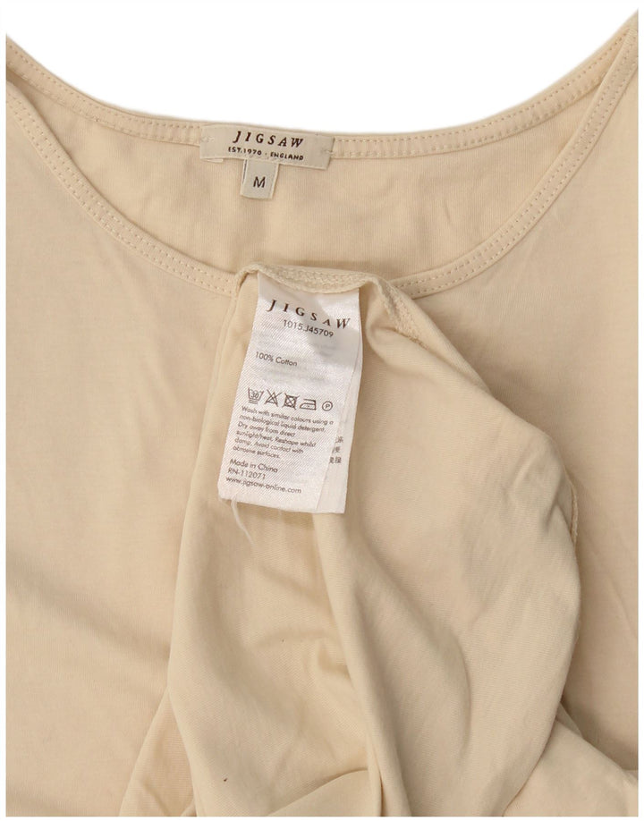 Jigsaw Débardeur Femme UK 14 Coton Beige Moyen