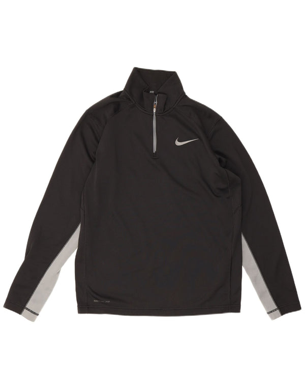 Haut de survêtement Nike Therma-Fit pour homme, color block, noir moyen