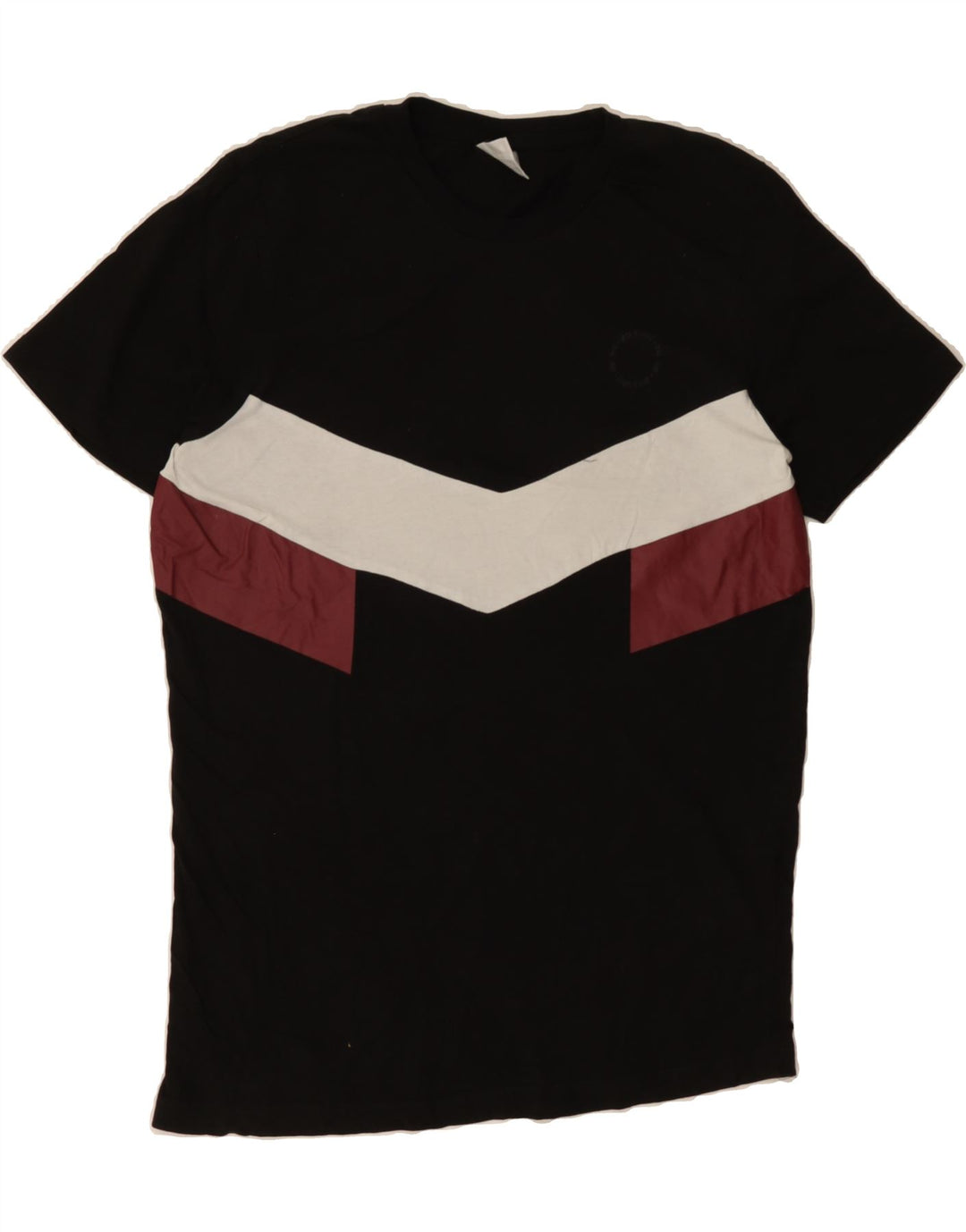 JACK & JONES Mens T-Shirt Top Small Black Colourblock Cotton Vintage Jack & Jones and Second-Hand Jack & Jones from Messina Hembry 