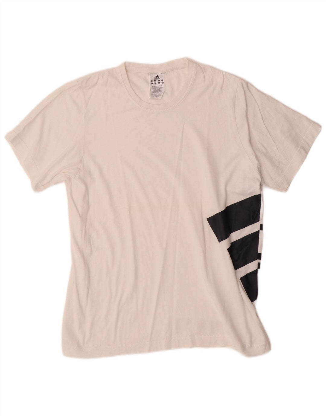 ADIDAS T-shirt graphique pour hommes, petit, blanc