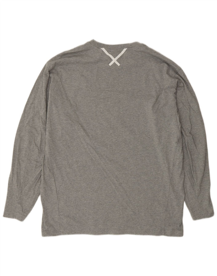 Adidas Haut à manches longues pour homme en coton gris moyen