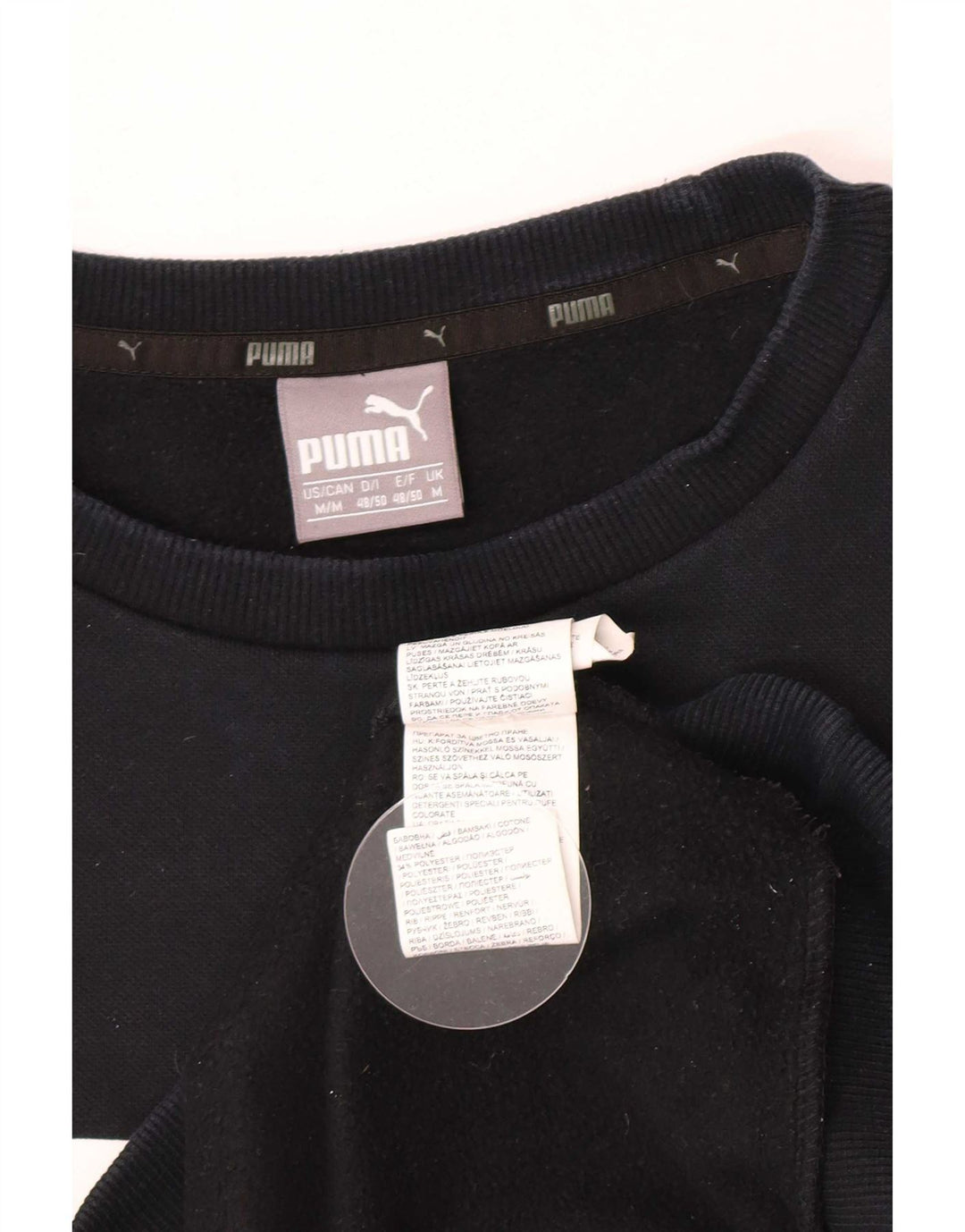 Puma Sweat-Shirt Graphique Homme Noir Moyen Coton