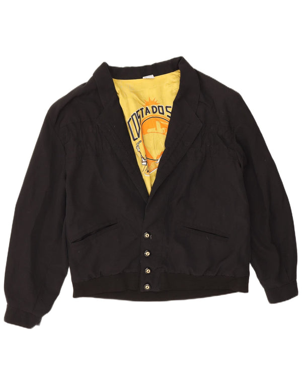 vintage Mens Bomber Jacket Grand Coton Noir