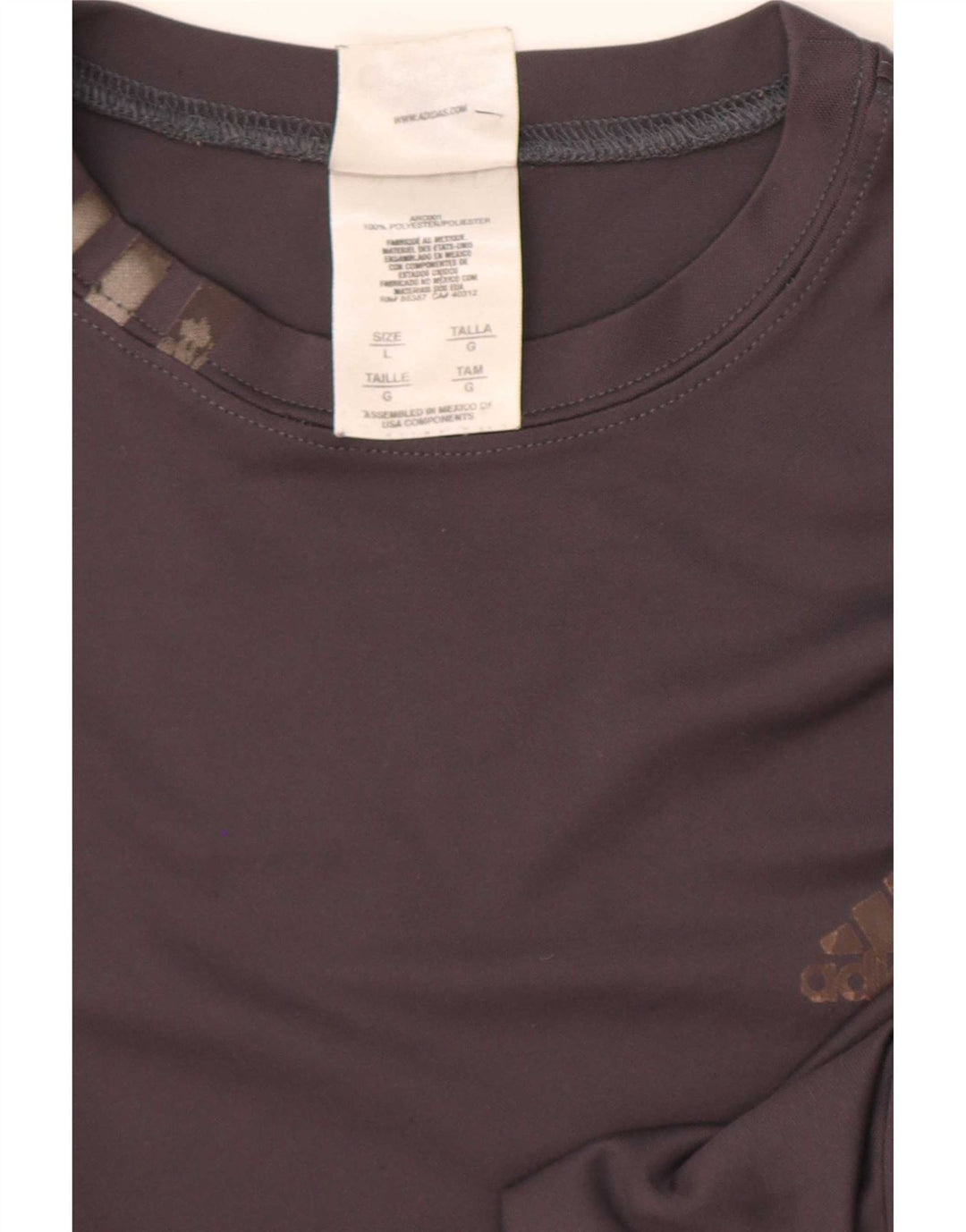 Adidas T-Shirt Homme Haut Large Gris Polyester