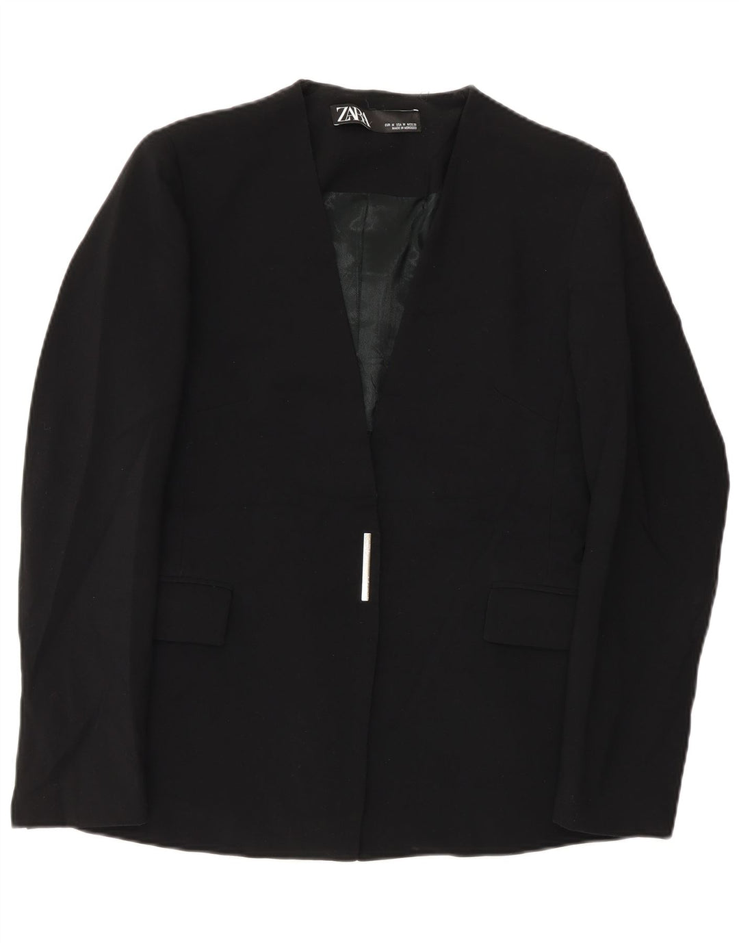 Zara Veste Blazer Femme UK 12 Medium Noir