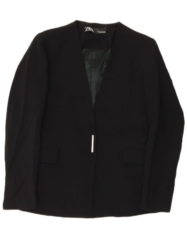 Zara Veste Blazer Femme UK 12 Medium Noir