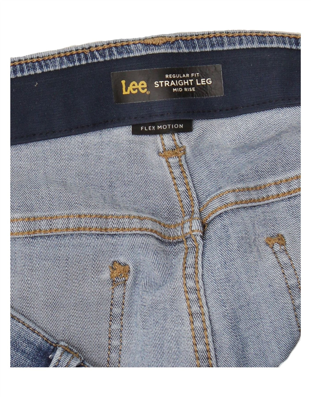 LEE Womens Mid Rise Straight Jeans W38 L30 Blue Vintage Lee and Second-Hand Lee from Messina Hembry 