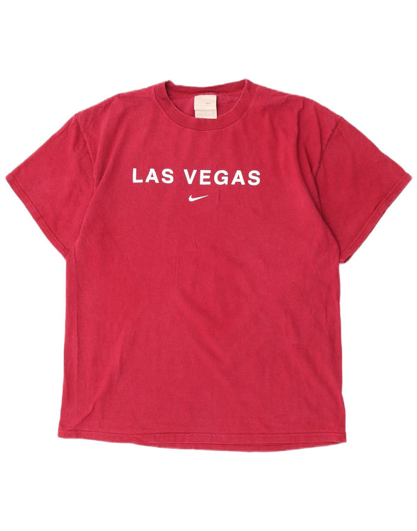 Nike Mens Las Vegas Graphic T-Shirt Top Large Bordeaux Coton
