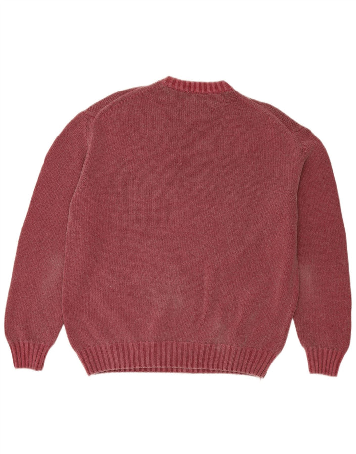Tailor & Son Pull à col rond pour homme en laine rouge 2XL