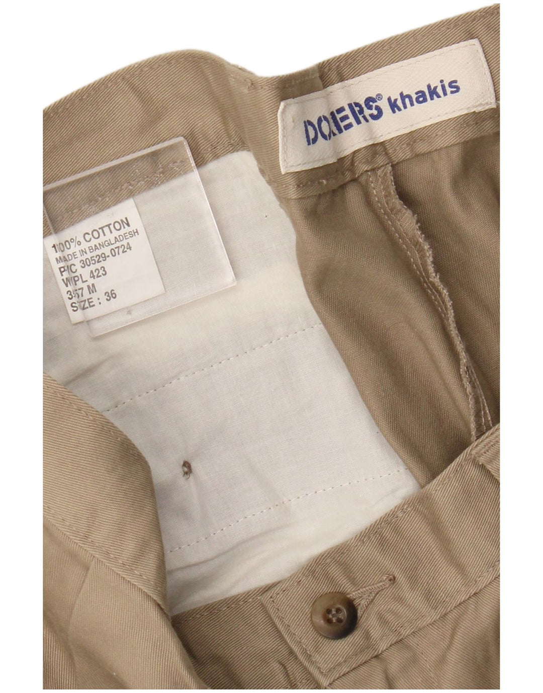 DOCKERS Short Chino Khakis Pegged Homme W36 Large Beige Coton