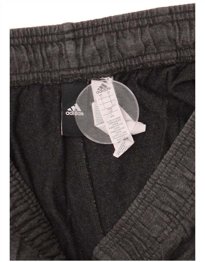 Adidas Short de sport graphique pour hommes, grand coton gris