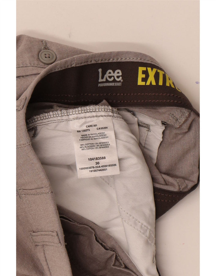 Lee Short Chino Homme W30 Coton Gris Moyen