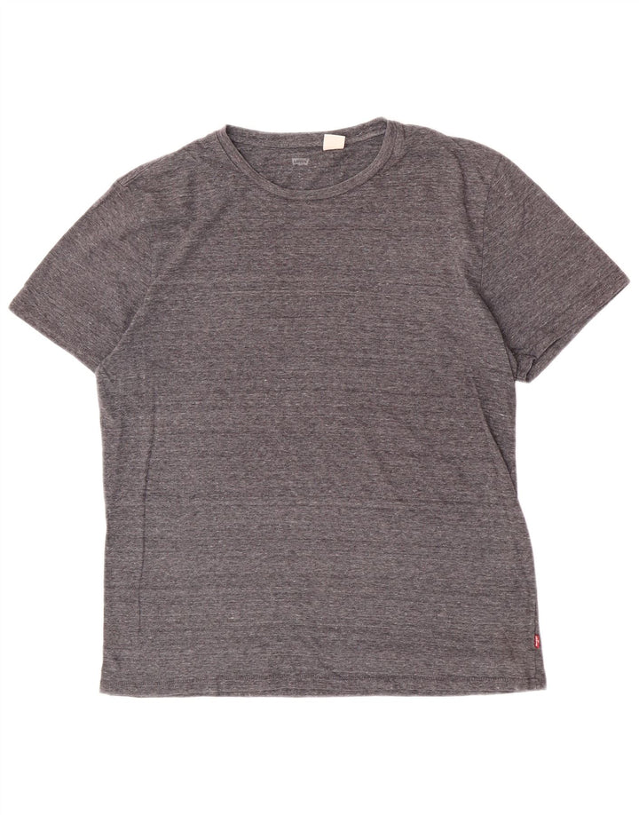 Levi's T-Shirt Femme UK 16 Large Gris Moucheté