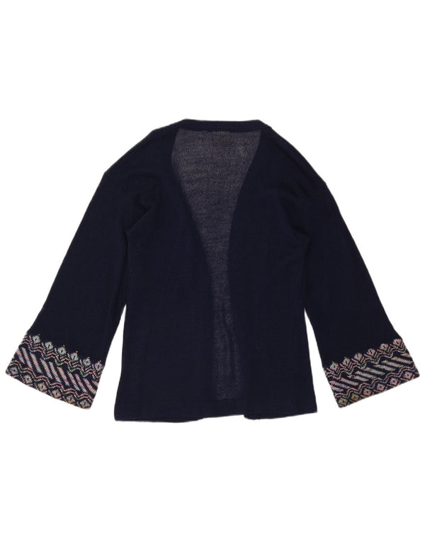 Christian Dior Femme Cardigan Ouvert Pull EU 42 Grand Bleu Marine Géométrique