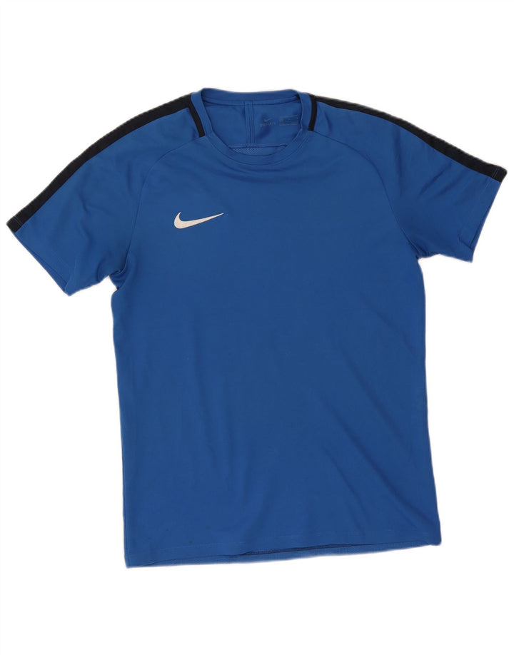 Nike Hommes Dri Fit T-Shirt Haut Bleu Moyen Colorblock Polyester