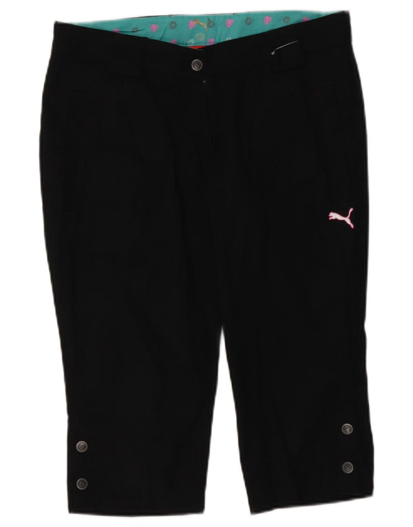 Puma Pantalon Capri Taille Basse Femme UK 8 Small W30 L17 Noir
