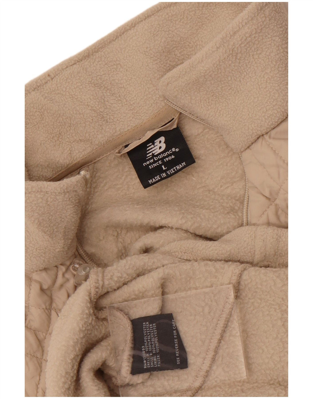 New Balance Veste polaire pour femme UK 16 Large Beige Polyester