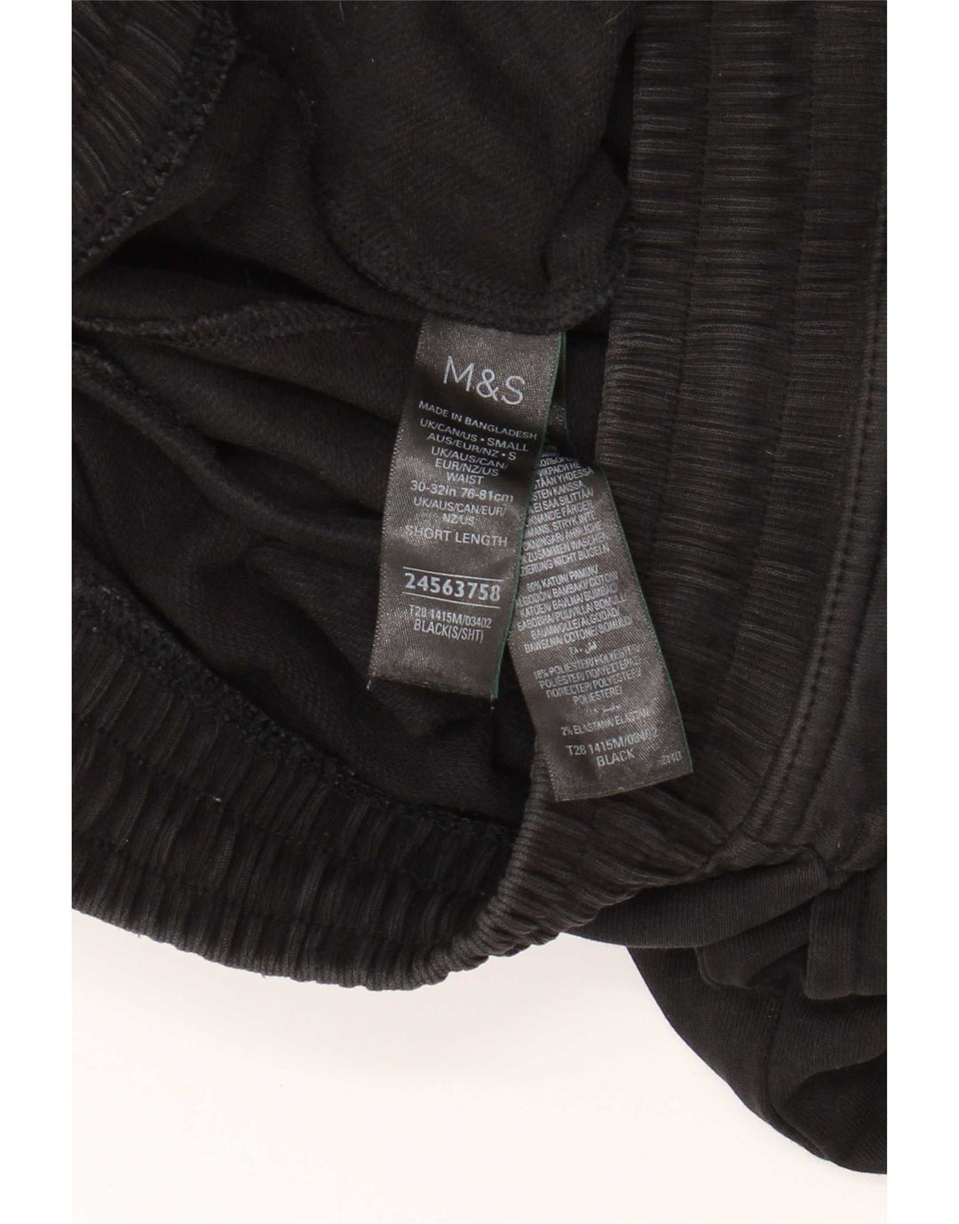 Marks & Spencer Pantalon de survêtement pour homme petit coton noir