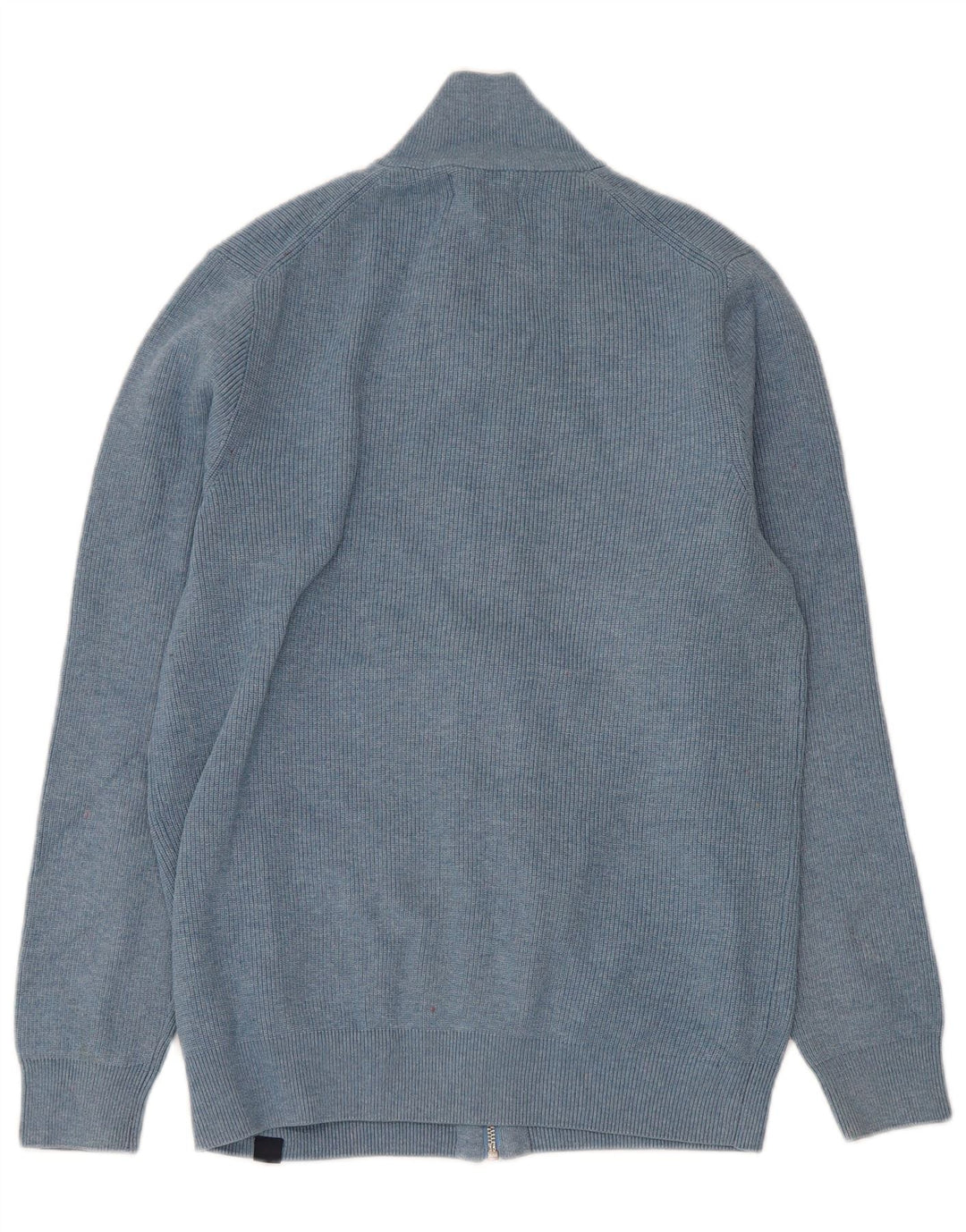 Marks & Spencer Pull cardigan entièrement zippé pour homme Petit bleu Polyester