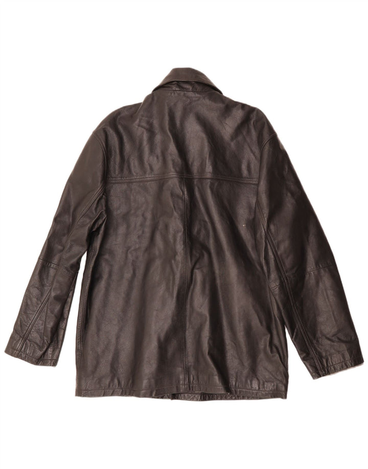 Ironsides Veste en cuir pour homme UK 40 Grand cuir noir
