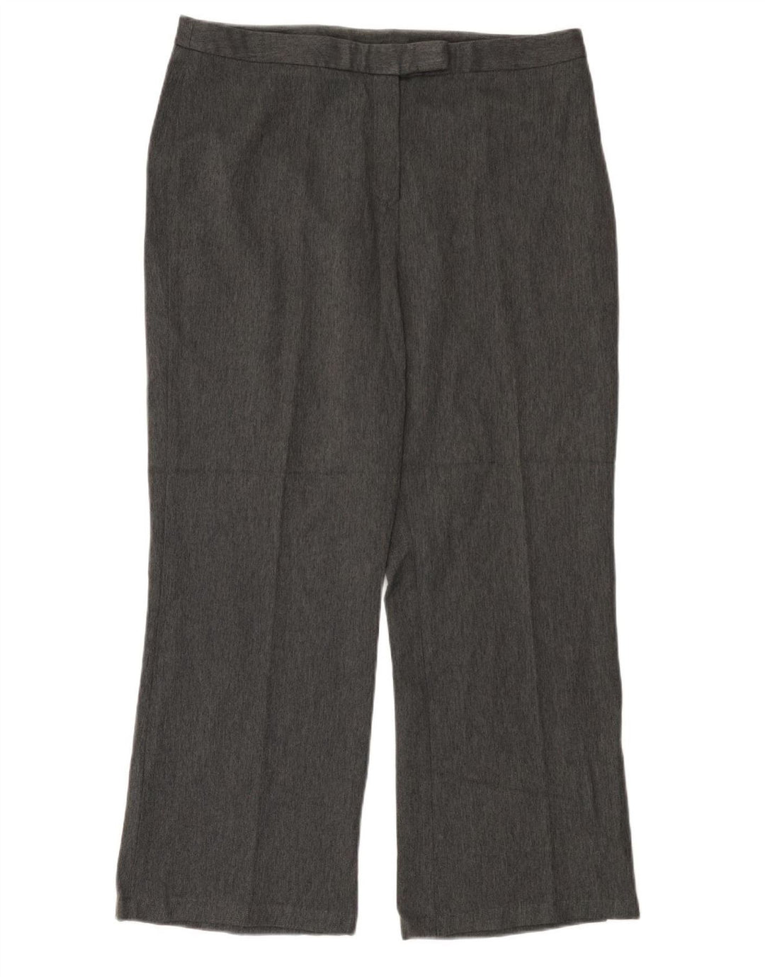 Marks & Spencer Pantalon de Costume Droit Femme W36 L28 Gris Chevrons