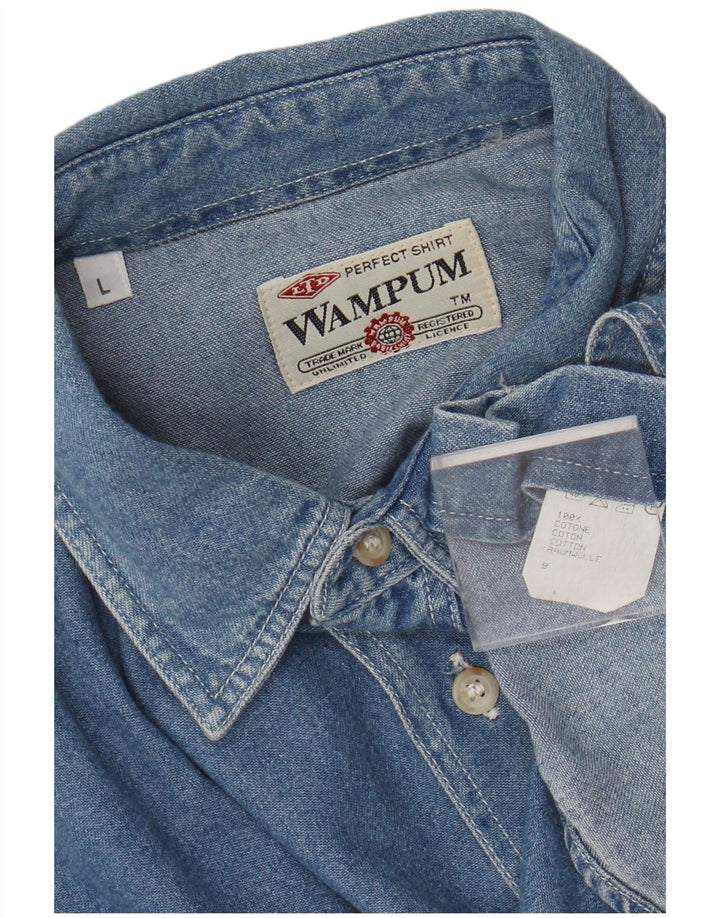 Wampum Chemise en Jean Homme Grand Bleu Coton