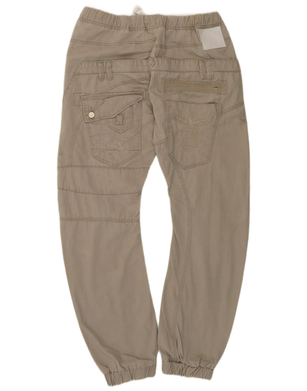 883 Police Pantalon cargo de jogging graphique pour homme W34 L30 Coton beige