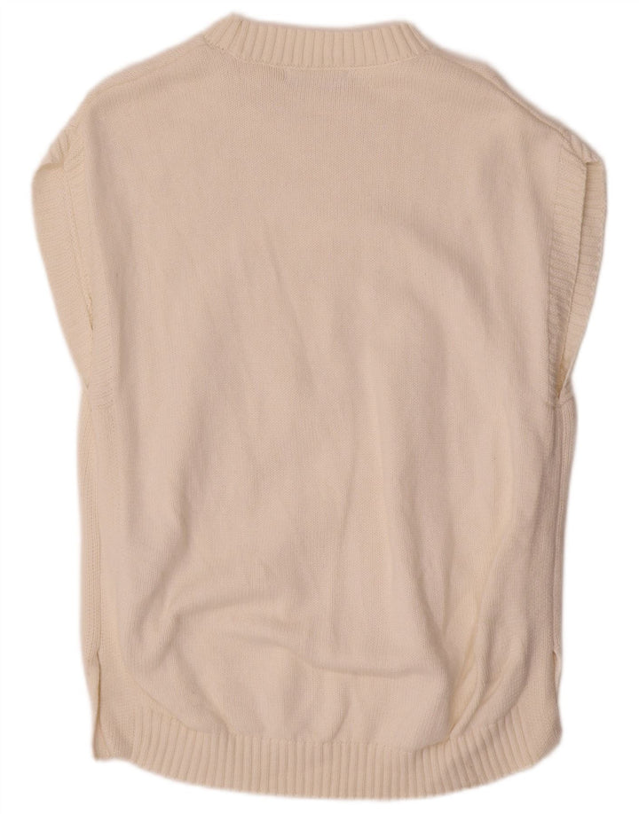 Marks & Spencer Débardeur pour homme Blanc cassé Argyle/Diamond Coton