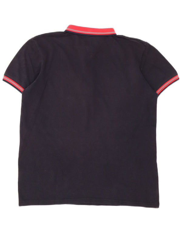 Jeckerson Polo Homme Bleu Marine Moyen Colorblock Coton