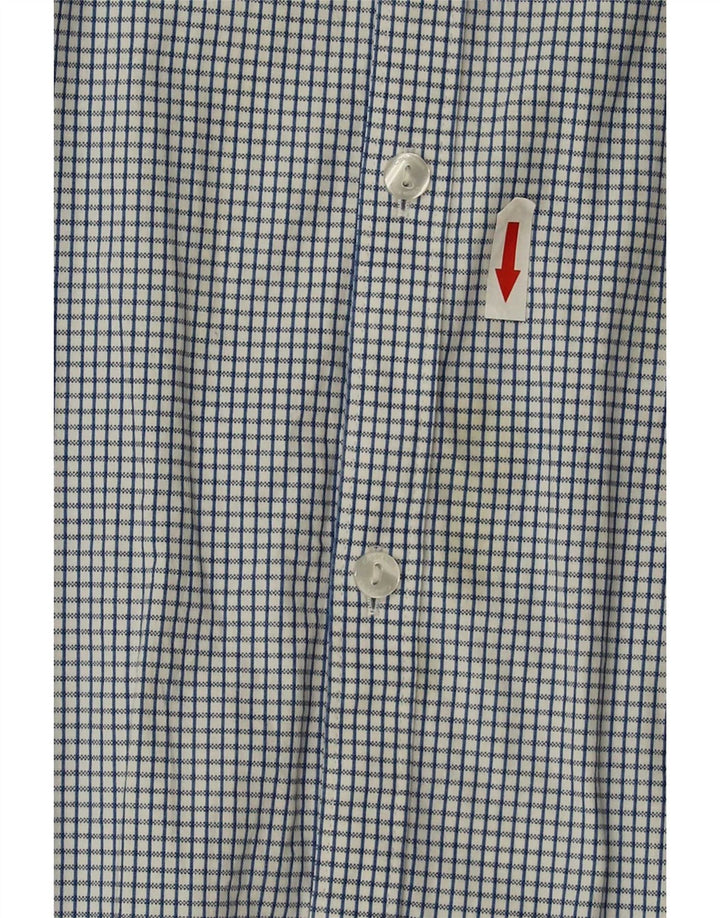 Calvin Klein Chemise Slim Fit pour Homme en Coton à Carreaux Bleu Large