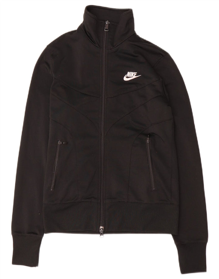 Nike Veste de survêtement pour femme UK 8/10 Petit Noir Polyester