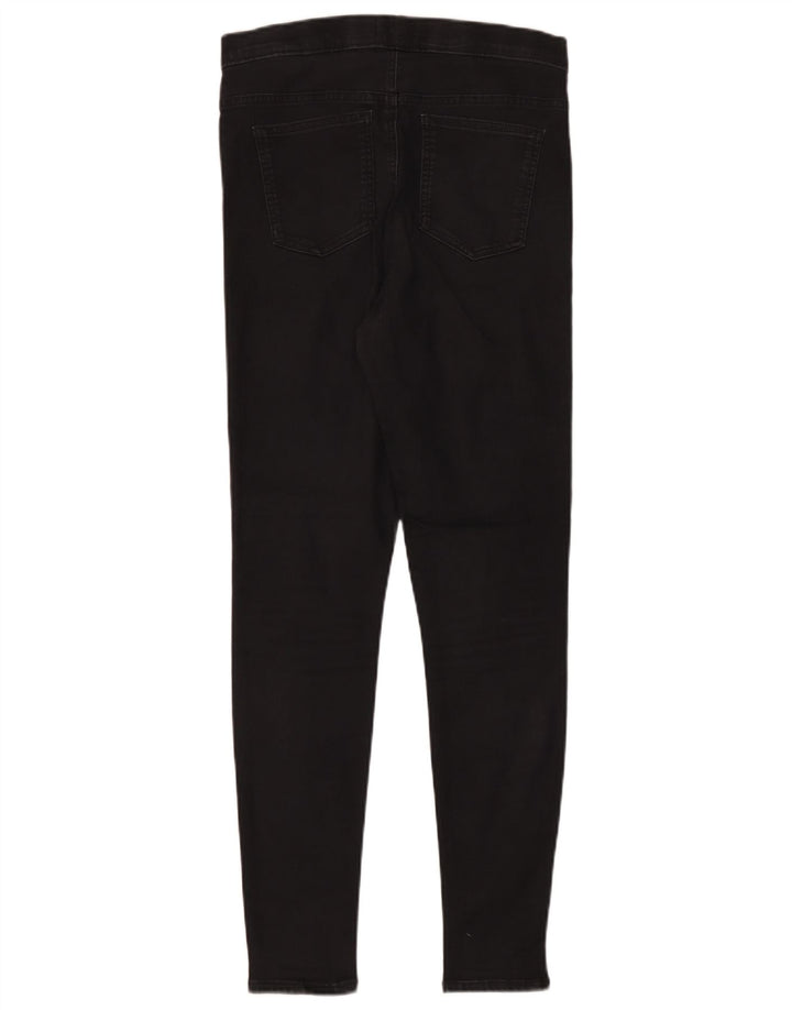 Marks & Spencer Jean Jegging Femme UK 12 Moyen W30 L30 Coton Noir