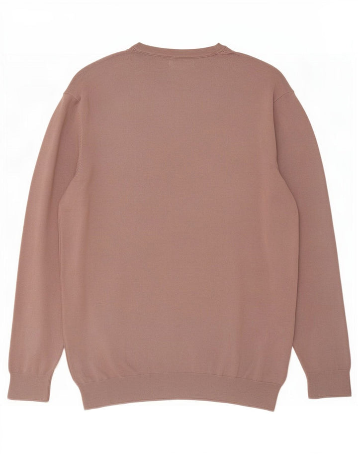 Zara Pull Col Rond Homme Marron Moyen Viscose