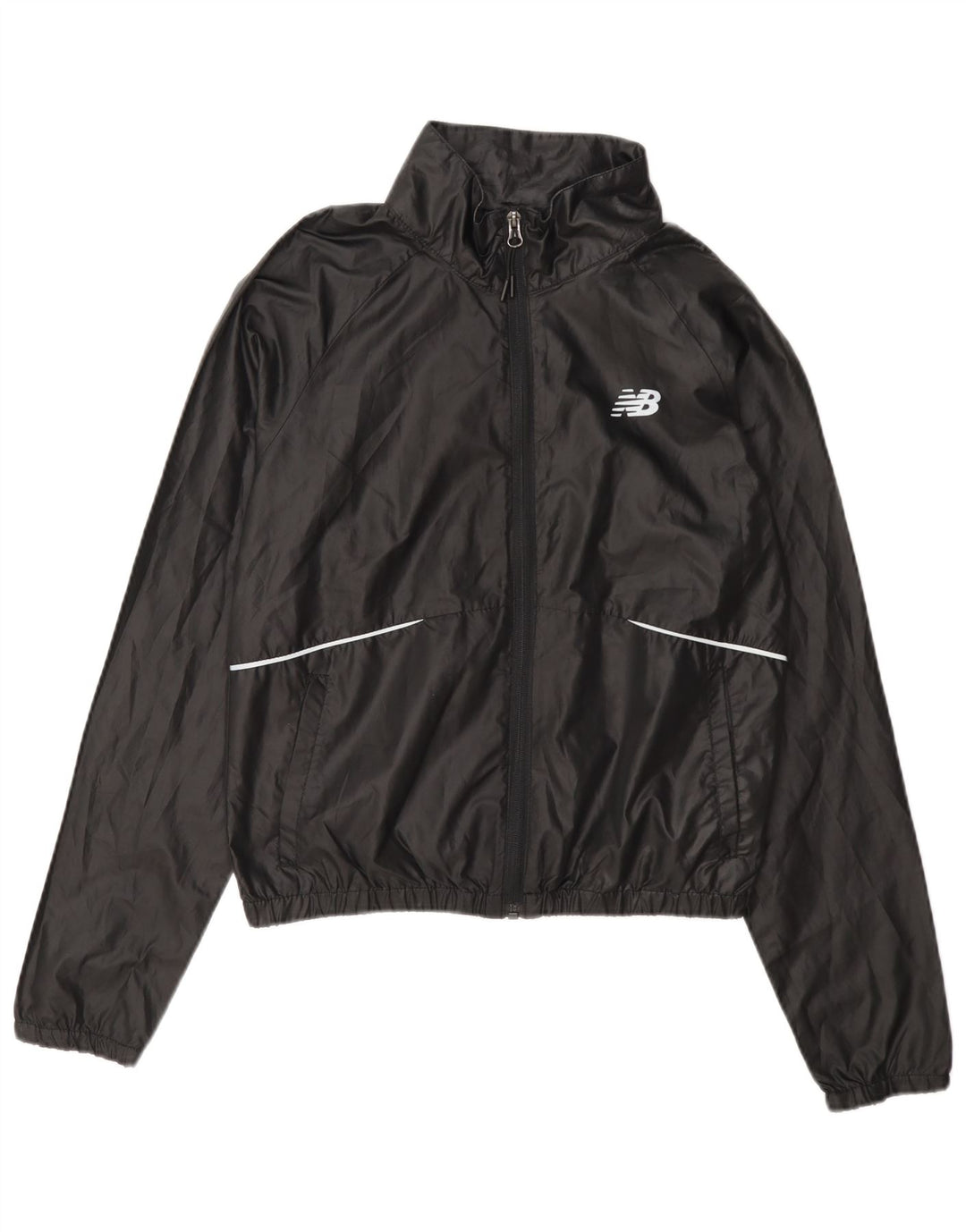 New Balance Veste de survêtement graphique pour femme UK 8 Small Noir Polyester