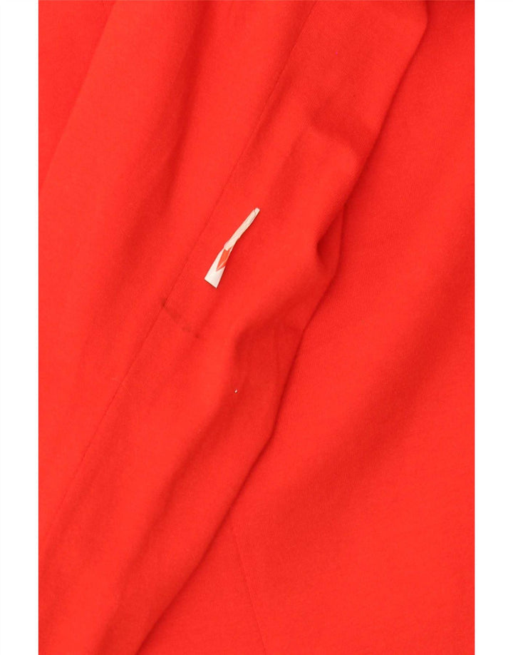 Zara Veste Blazer 1 Bouton Femme UK 12 Viscose Rouge Moyen