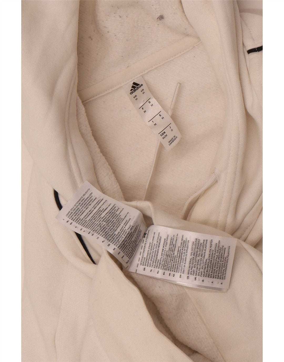 Adidas Pull à capuche pour homme en coton blanc moyen
