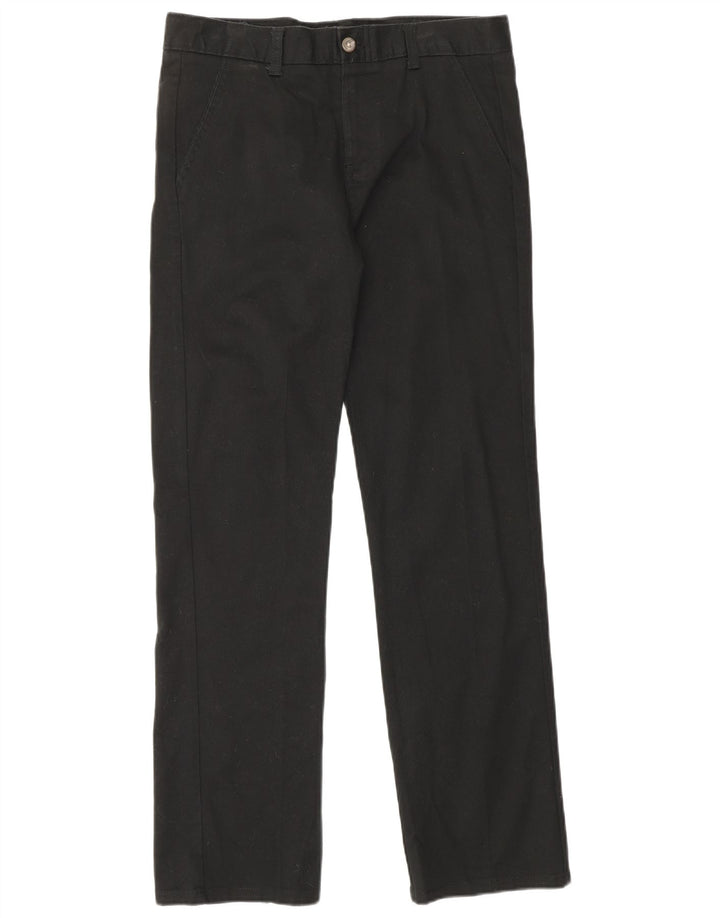 CHAPS Pantalon Chino Regular Fit Garçon 15-16 ans W29 L30 Coton Noir