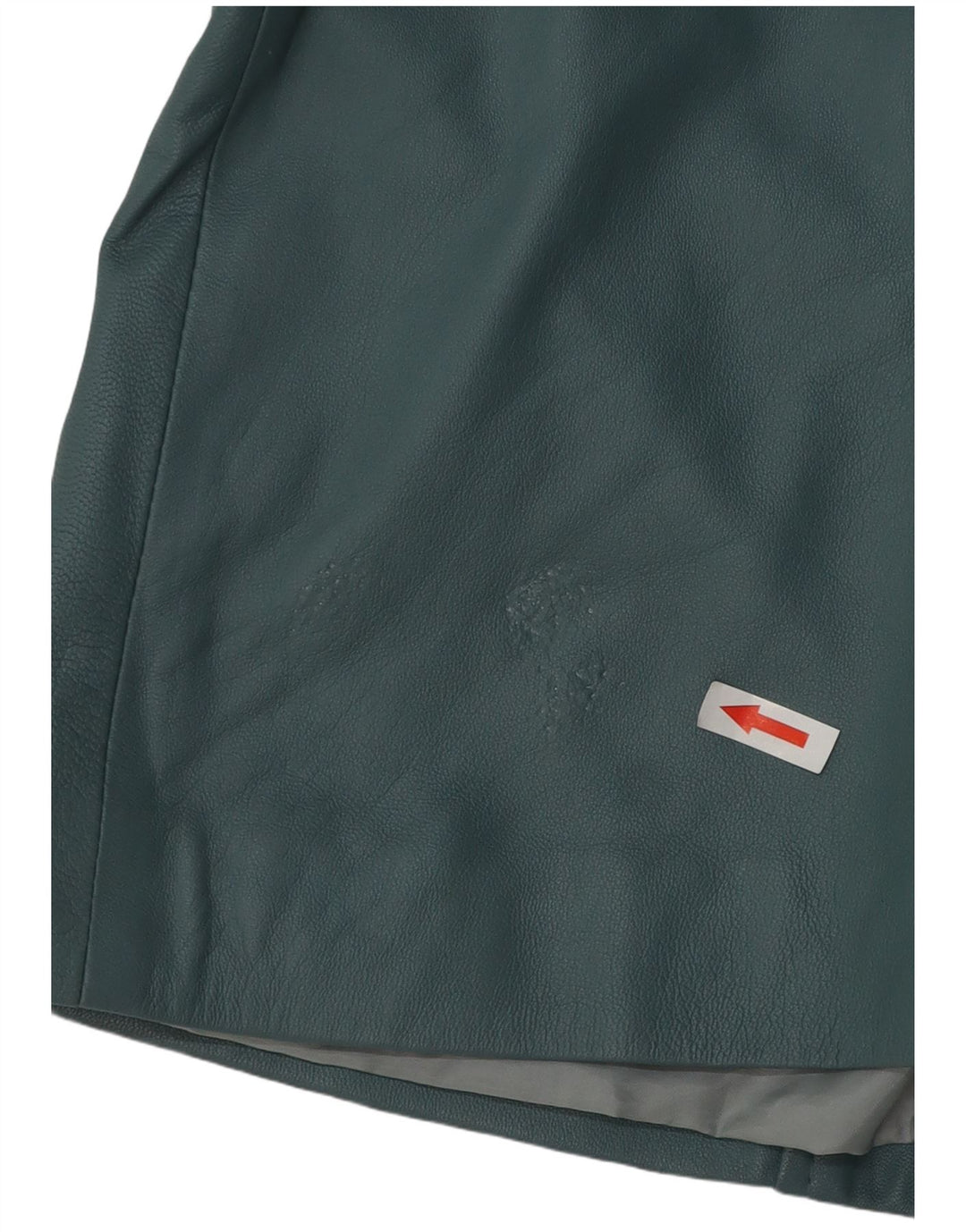 Via Appia Manteau en cuir surdimensionné pour femme UK 14 Cuir bleu moyen