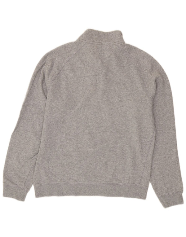 Farah Sweat-shirt à col zippé pour femme UK 16 Large Gris Coton