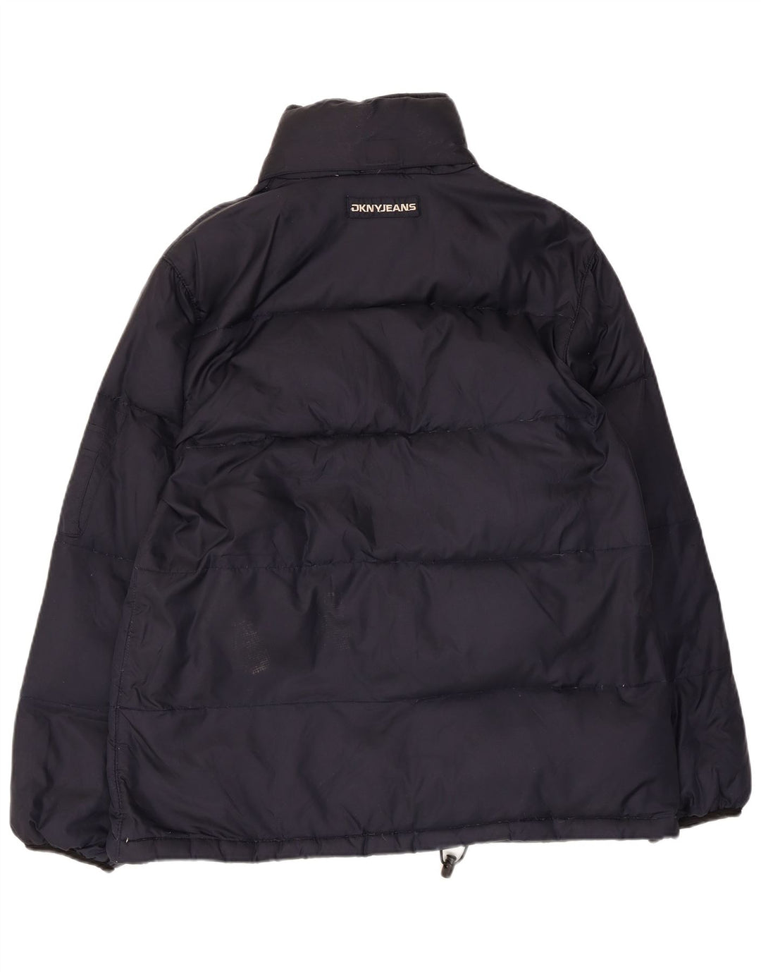 Dkny Veste matelassée surdimensionnée pour femme UK 10 Petit nylon bleu marine