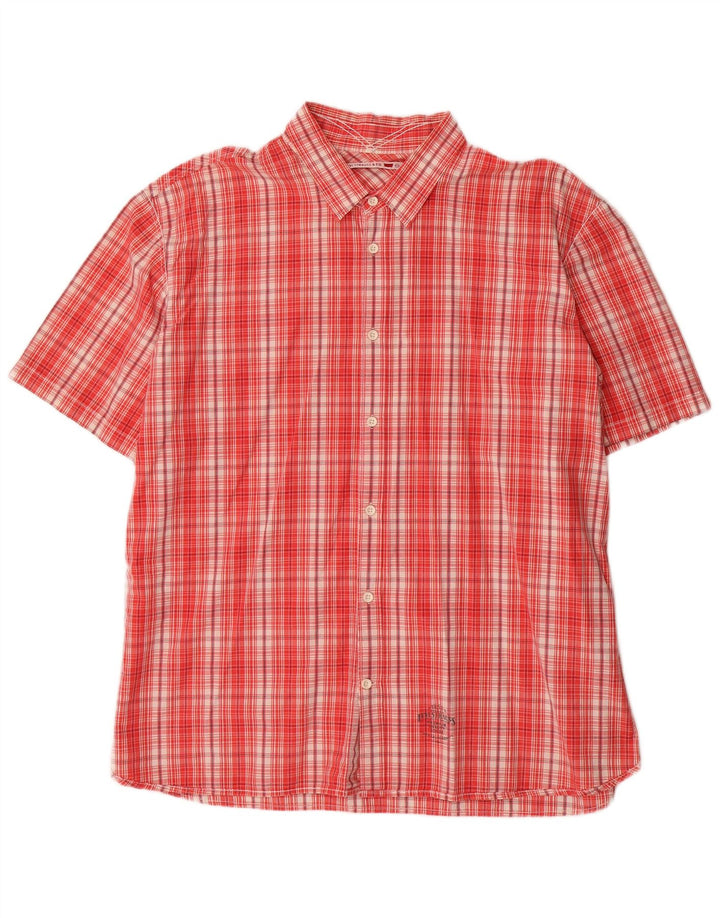 Levi's Chemise à Manches Courtes Denizen Homme 2XL Rouge à Carreaux Coton