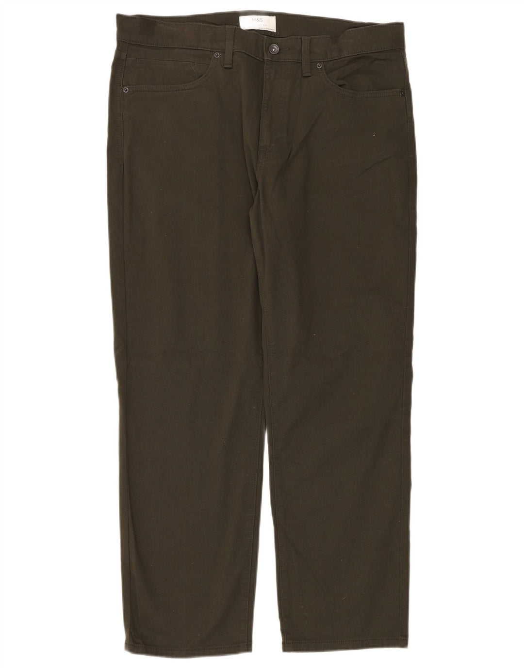 Marks & Spencer Jean droit homme W36 L29 kaki coton