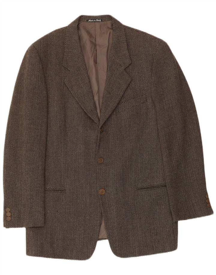 GIORGIO ARMANI Veste Blazer 3 Boutons Homme IT 52 Grand Chevrons Marron