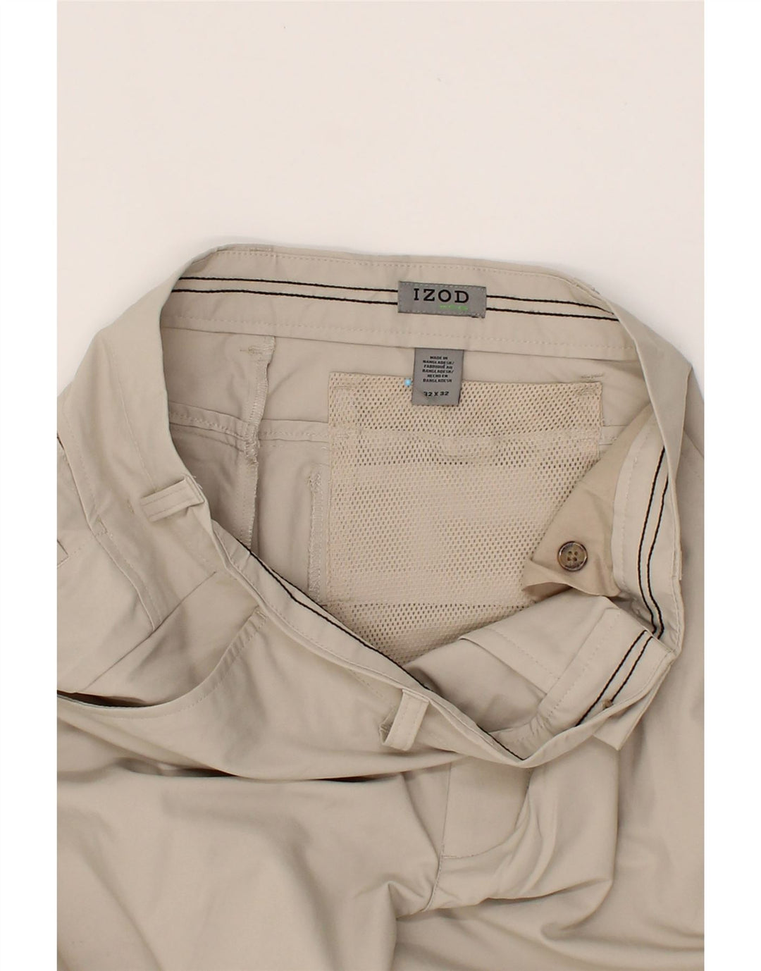 IZOD Mens Straight Chino Trousers W32 L32 Grey Polyester Vintage Izod and Second-Hand Izod from Messina Hembry 