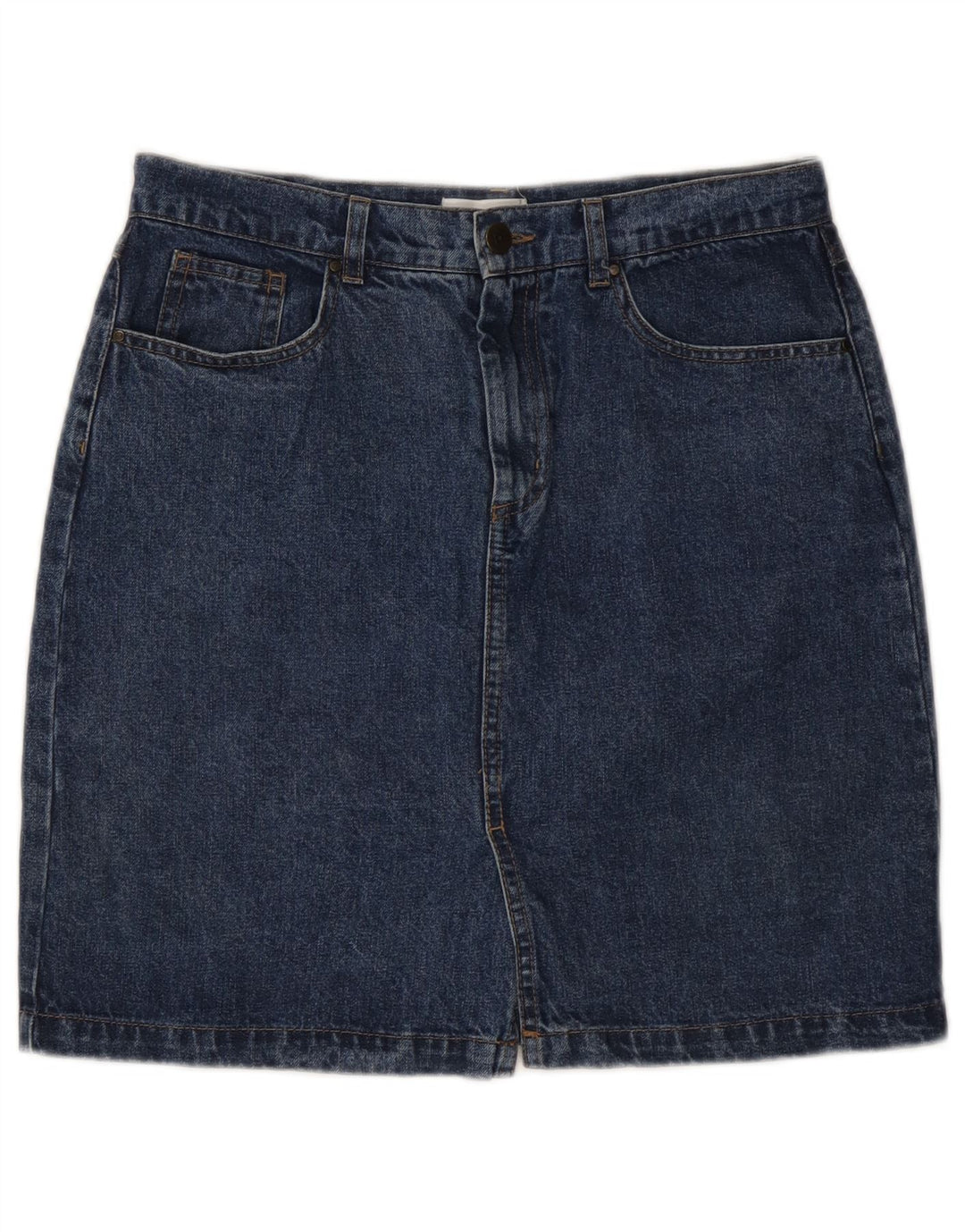 WAREHOUSE Jupe en jean pour femme UK 10 Small W27 Bleu marine en coton