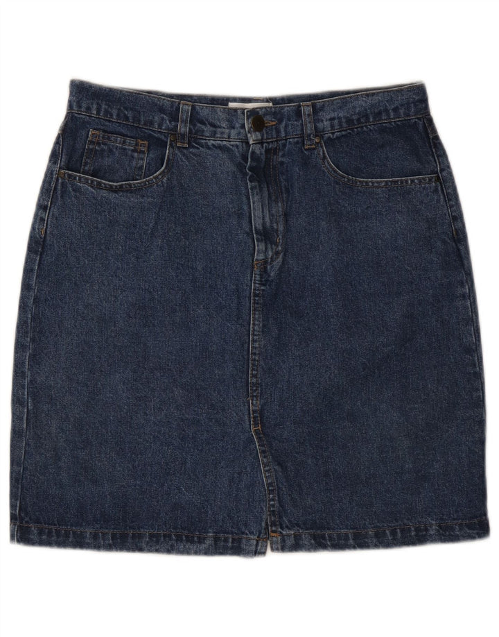 WAREHOUSE Jupe en jean pour femme UK 10 Small W27 Bleu marine en coton