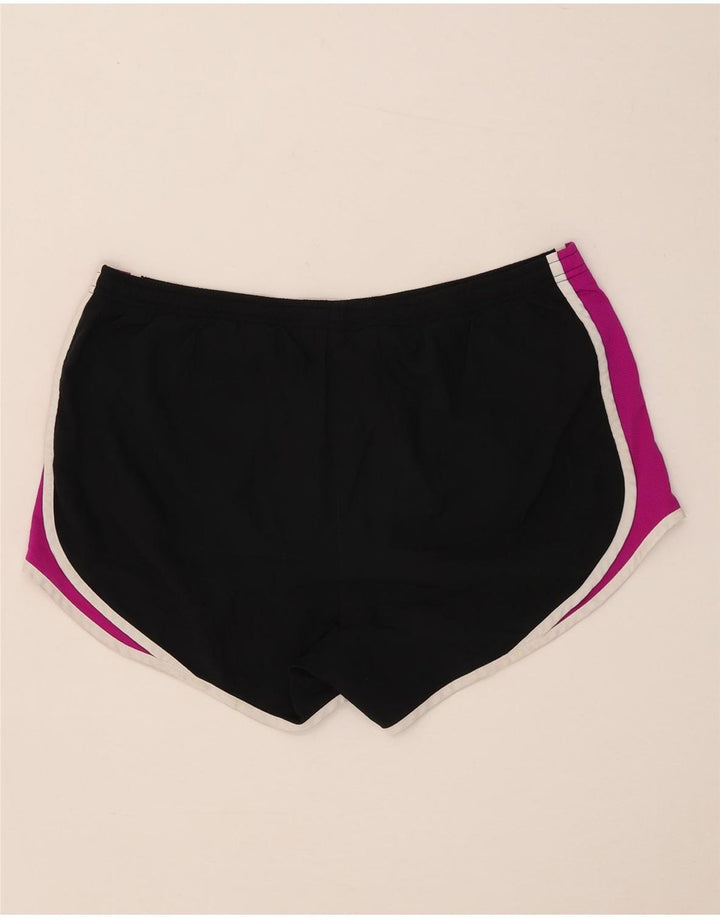 Nike Short de sport pour femme UK 14 Polyester color block noir moyen