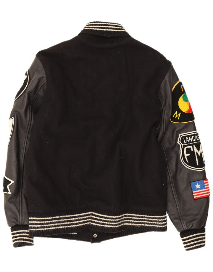 Franklin Marshall Veste Varsity Graphique pour Homme UK 36 Petit Noir Colourblock