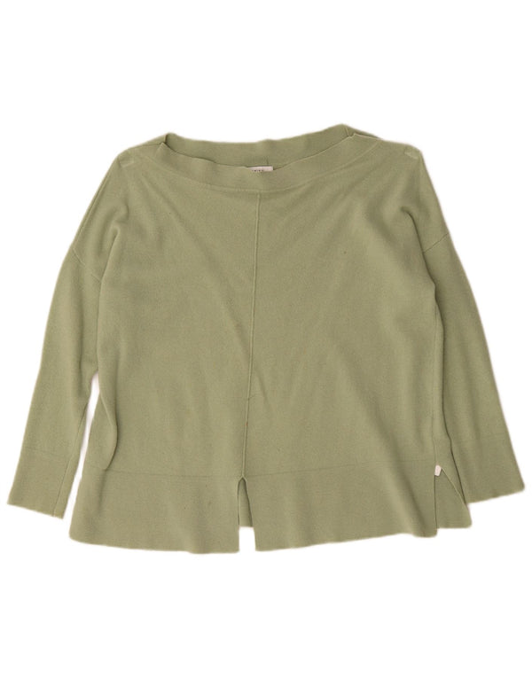 Reiss Pull surdimensionné à col bateau pour femme UK 6 XS en laine verte