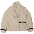 MARELLA Veste matelassée surdimensionnée pour femme UK 10 Small Off White Polyamide